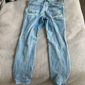 Mid rise, distressed American eagle jeans